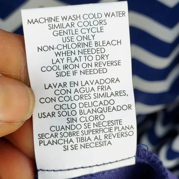 Speechless Womens Blue & White Chevron Dress Size XL. - Picture 8 of 11